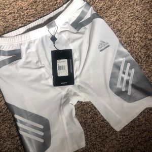 Adidas Men's Tight Techfit Compression Shorts whit